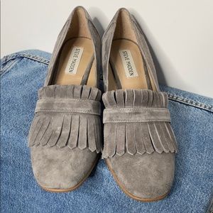 Steve Madden Block Heel Suede Loafer 8.5